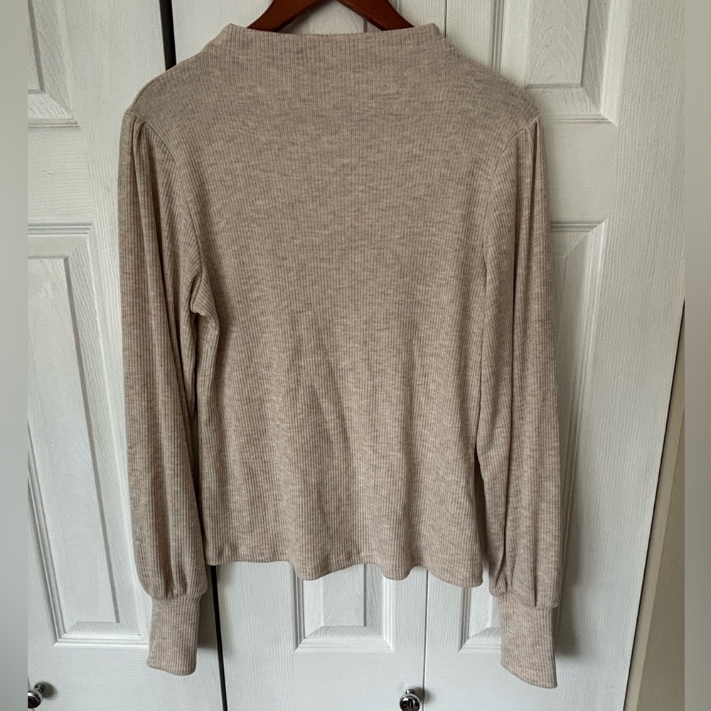 Ever New Light Brown Long Sleeve Light Weight Sweater Size Large